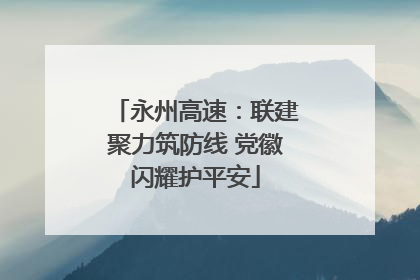 永州高速：联建聚力筑防线 党徽闪耀护平安