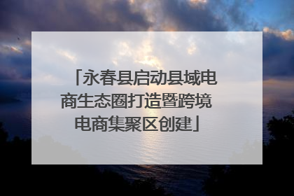 永春县启动县域电商生态圈打造暨跨境电商集聚区创建