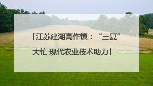江苏建湖高作镇：“三夏”大忙 现代农业技术助力