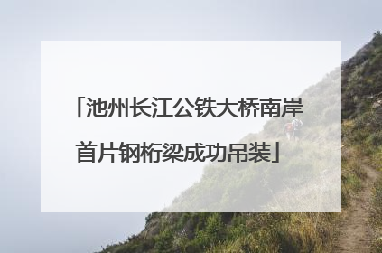 池州长江公铁大桥南岸首片钢桁梁成功吊装