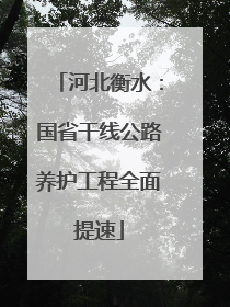河北衡水：国省干线公路养护工程全面提速