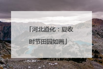 河北遵化：夏收时节田园如画