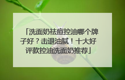 洗面奶祛痘控油哪个牌子好？击退油腻！十大好评款控油洗面奶推荐