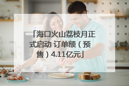 海口火山荔枝月正式启动 订单额（预售）4.11亿元