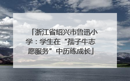 浙江省绍兴市鲁迅小学：学生在“孺子牛志愿服务”中历练成长