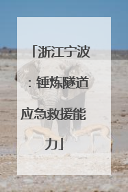 浙江宁波：锤炼隧道应急救援能力