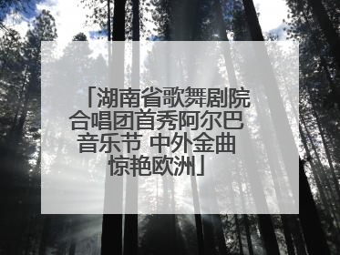 湖南省歌舞剧院合唱团首秀阿尔巴音乐节 中外金曲惊艳欧洲