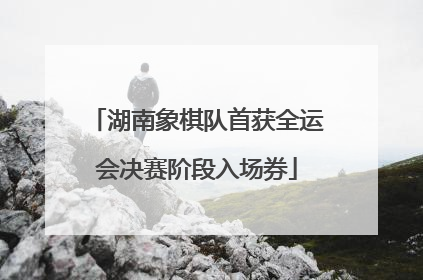 湖南象棋队首获全运会决赛阶段入场券
