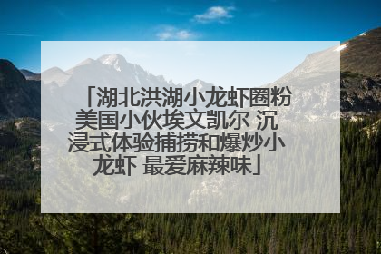 湖北洪湖小龙虾圈粉美国小伙埃文凯尔 沉浸式体验捕捞和爆炒小龙虾 最爱麻辣味