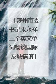滨州市委书记宋永祥三个英文单词畅谈国际友城情谊