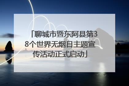 聊城市暨东阿县第38个世界无烟日主题宣传活动正式启动