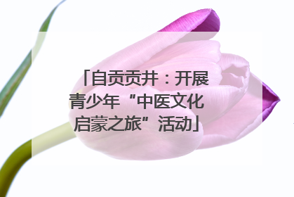 自贡贡井：开展青少年“中医文化启蒙之旅”活动