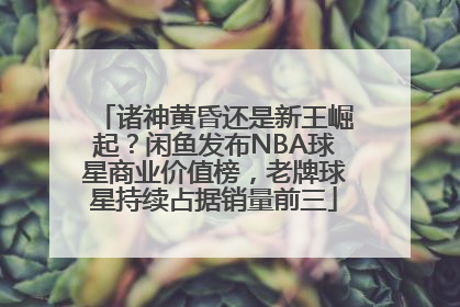 诸神黄昏还是新王崛起？闲鱼发布NBA球星商业价值榜，老牌球星持续占据销量前三