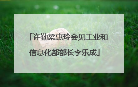 许勤梁惠玲会见工业和信息化部部长李乐成