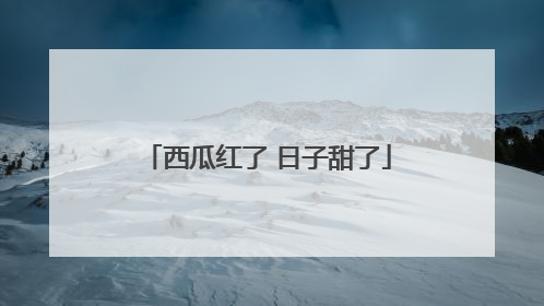 西瓜红了 日子甜了