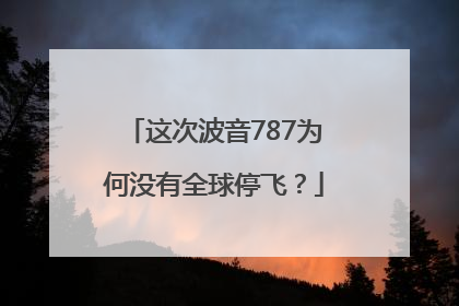这次波音787为何没有全球停飞？