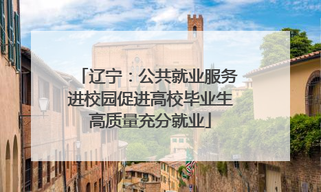 辽宁：公共就业服务进校园促进高校毕业生高质量充分就业