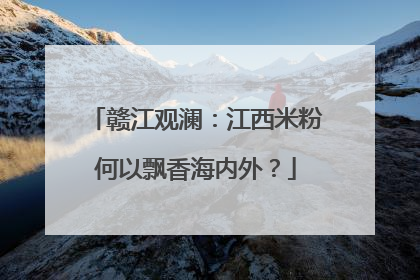 赣江观澜：江西米粉何以飘香海内外？