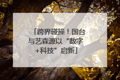 跨界碰撞！国台与艺森源以“数字+科技”启新