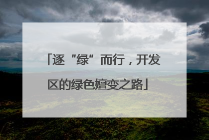 逐“绿”而行，开发区的绿色嬗变之路