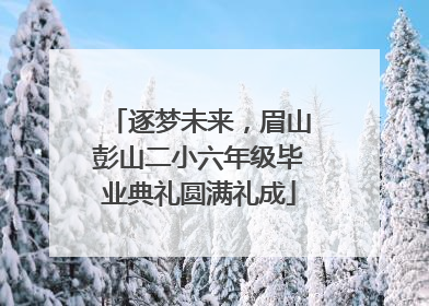 逐梦未来，眉山彭山二小六年级毕业典礼圆满礼成