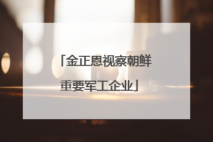 金正恩视察朝鲜重要军工企业