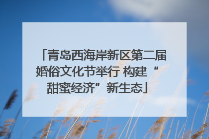 青岛西海岸新区第二届婚俗文化节举行 构建“甜蜜经济”新生态