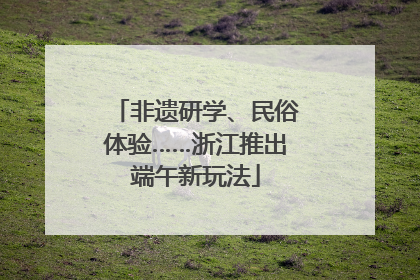 非遗研学、民俗体验……浙江推出端午新玩法