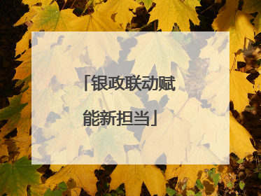 银政联动赋能新担当