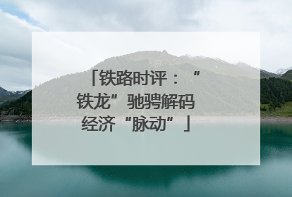 铁路时评：“铁龙”驰骋解码经济“脉动”