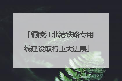 铜陵江北港铁路专用线建设取得重大进展