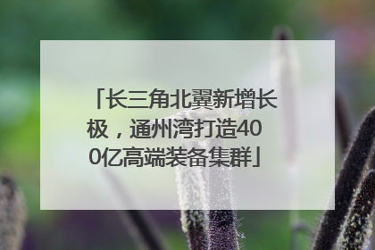 长三角北翼新增长极，通州湾打造400亿高端装备集群