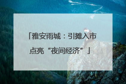 雅安雨城：引摊入市 点亮“夜间经济”