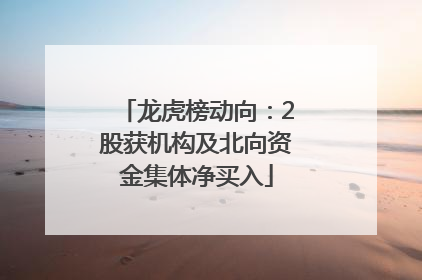 龙虎榜动向：2股获机构及北向资金集体净买入