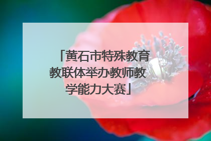 黄石市特殊教育教联体举办教师教学能力大赛
