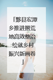 黟县宏潭乡推进撂荒地高效整治 绘就乡村振兴新画卷