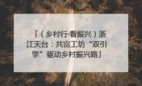 （乡村行·看振兴）浙江天台：共富工坊“双引擎”驱动乡村振兴路