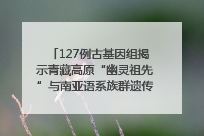 127例古基因组揭示青藏高原“幽灵祖先”与南亚语系族群遗传起源｜封面科考队