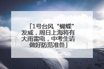 1号台风“蝴蝶”发威，周日上海将有大雨雷电，中考生请做好防范准备