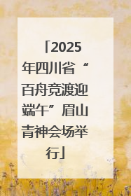 2025年四川省“百舟竞渡迎端午”眉山青神会场举行