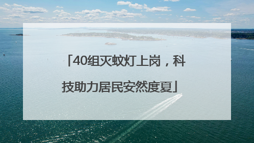 40组灭蚊灯上岗，科技助力居民安然度夏