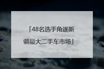 48名选手角逐新疆最大二手车市场