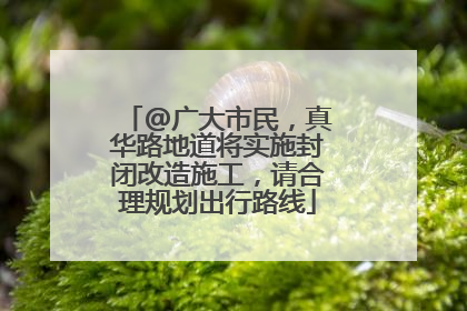 @广大市民，真华路地道将实施封闭改造施工，请合理规划出行路线